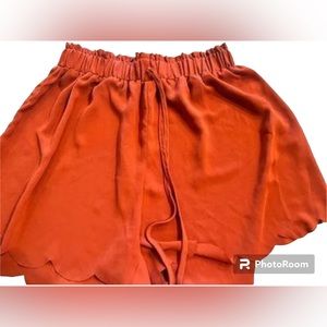 SHEIN Formal Silky Shorts Orange Sz 1X